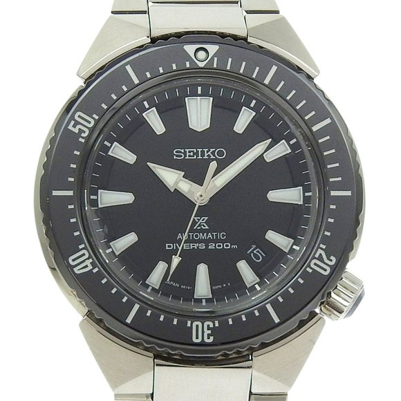 Seiko Prospex Diver's Watch 200m Date 6R15 03G0 SBDC039 Black Dial Stain...